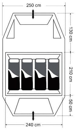 Кемпинговая палатка Andorra 4 Crusoe Camp