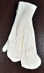 Варежки женские зимние "Dove", цвет белый