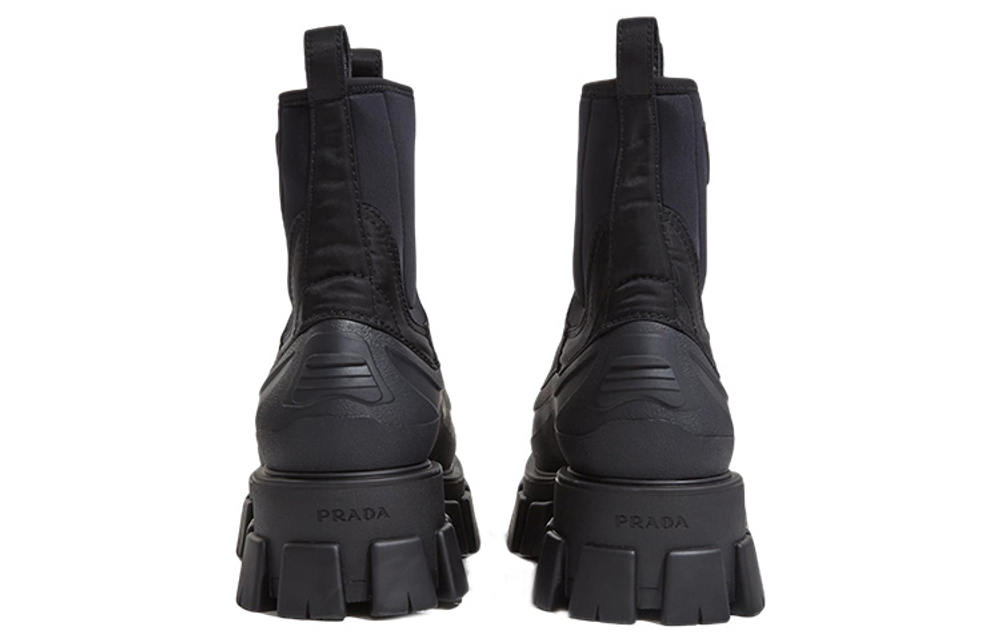 PRADA Monolith Ankle Boots Men"s Black
