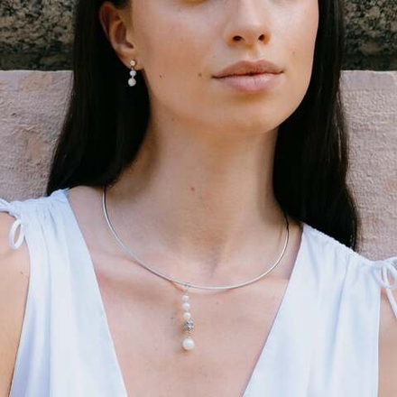 Колье Coeur de Lion White-Silver 1137/10-1417