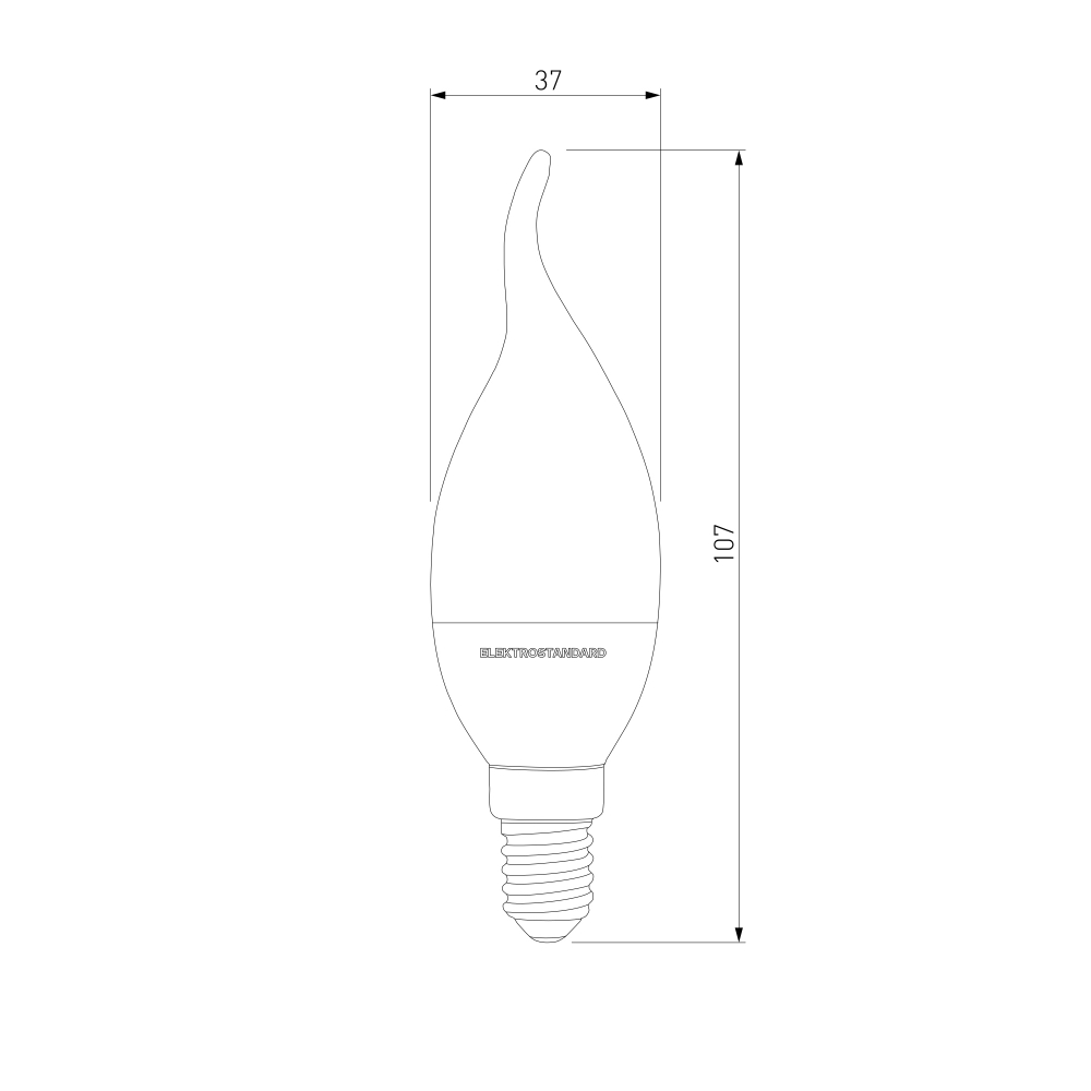 Светодиодная лампа "Свеча на ветру" Dimmable CW35 7W 4200K E14 BLE1450