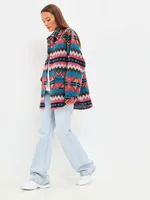 Рубашка Kefirmaykifer оверсайз Этно розовая