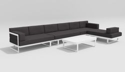 Hacienda, набор белый/антрацит, алюминий