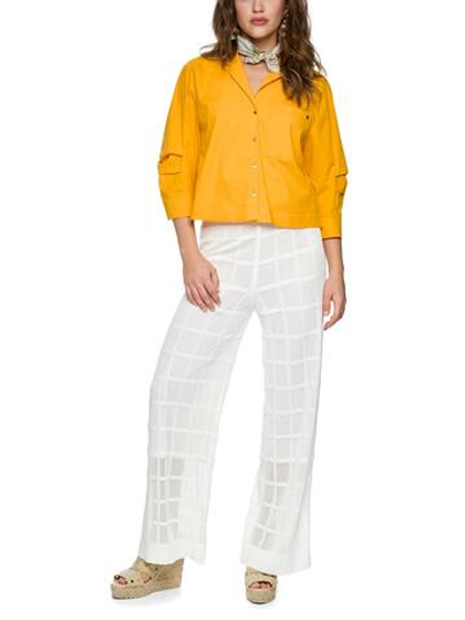 Marc Cain Блуза укороченная со сборкой на рукавах