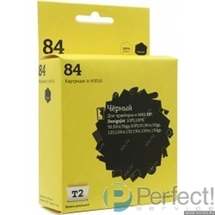 T2 C5016A Картридж №84 для HP DesignJet 10PS/20PS/30/50PS/90/120/130, черный, 450 стр.