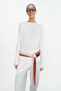 ZARA РЕМЕНЬ ИЗ 100% ЗАМШИ С ДВОЙНЫМИ РЕМЕШКАМИ, РАЗНОЦВЕТНЫЙ