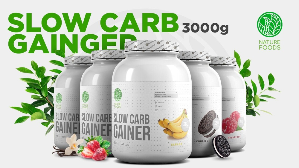 Гейнер Nature Foods Slow Carb Gainer 3000 г ш