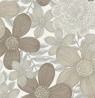 Крупнораппортный цветочный дизайн