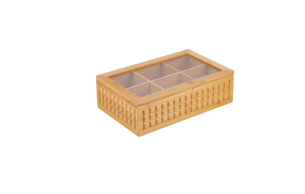 Бокс для хранения чая (бамбук) 30х19х9см