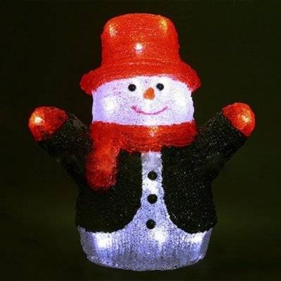 Светодиодная фигура Снеговик 27 см., 24V, 24 холодных белых LED ламп, Beauty Led (AS24-2WP)