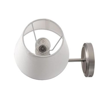 8274/1W CLASSI никель/белый/серый, металл/керамика/ткань Бра Е14 1*40W 220V VERMONT