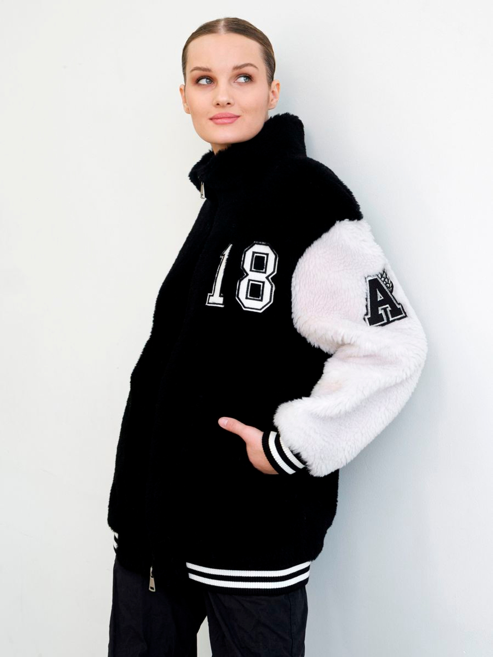 Куртка бомбер из шерсти, SilverFox (арт. S2302-001-7,9)