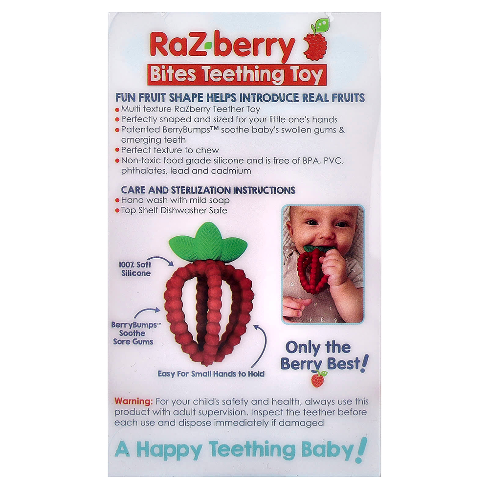 RaZbaby, Raz-Berry Bites, игрушка для прорезывания зубов, от 3 месяцев, 1 игрушка
