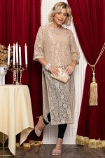 Платье-туника кружевное Ортея (бежевое) П14754-10М LT Collection