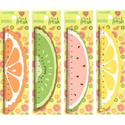 Линейка деревянная фигурная 15 см Fruits