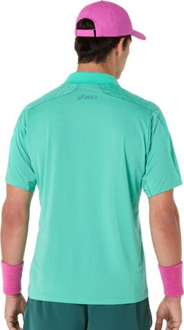 Мужское теннисное поло Asics Match Jacquard Short Sleeve - aurora green