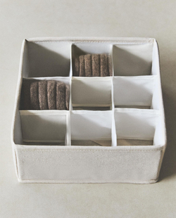 Коробка для хранения Zara Home, хлопок, бежевый, 7294/099