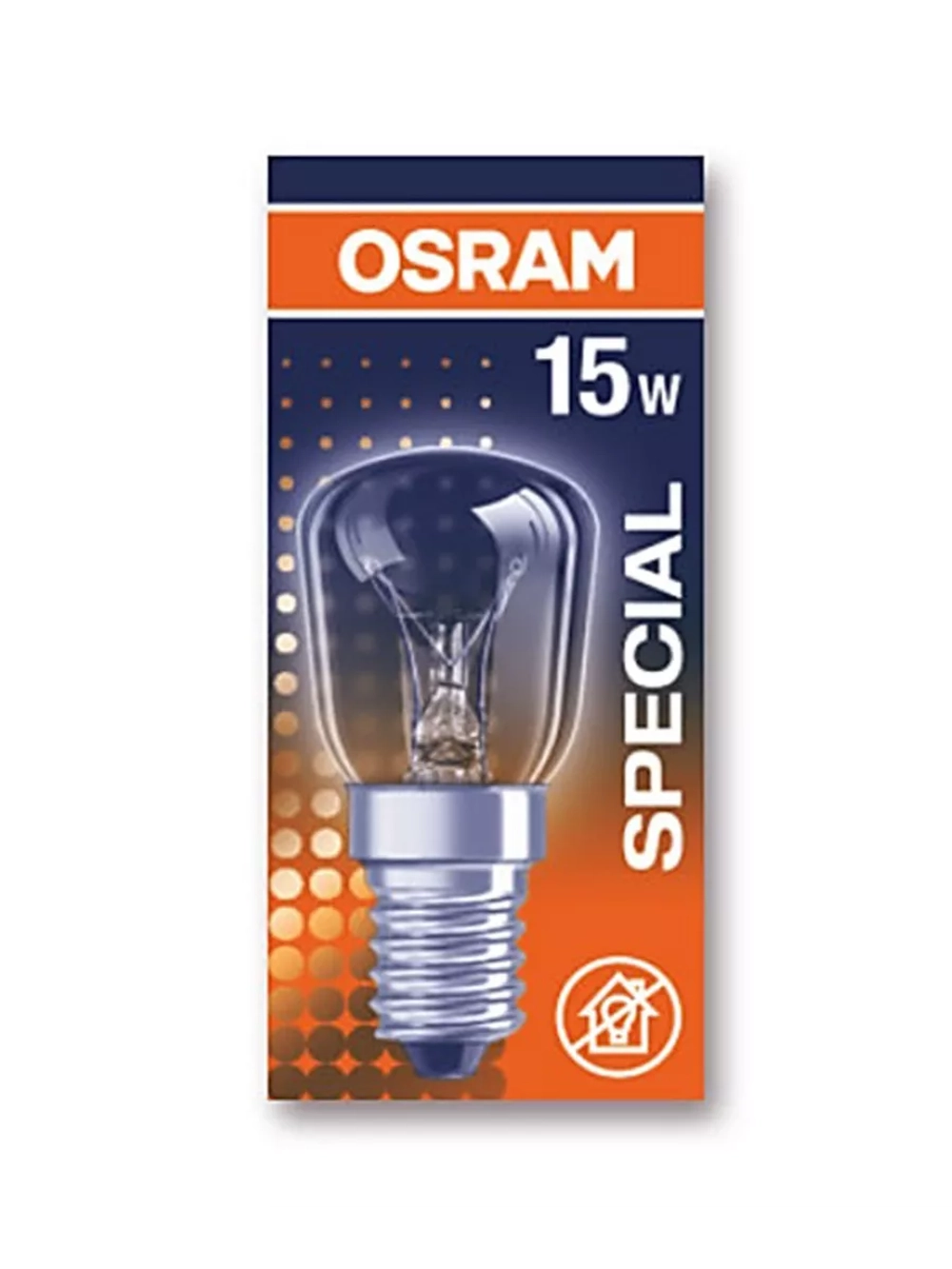 Лампа накаливания для холодильника  OSRAM SPC T26/57 CL 15W 230V E14 4050300310282