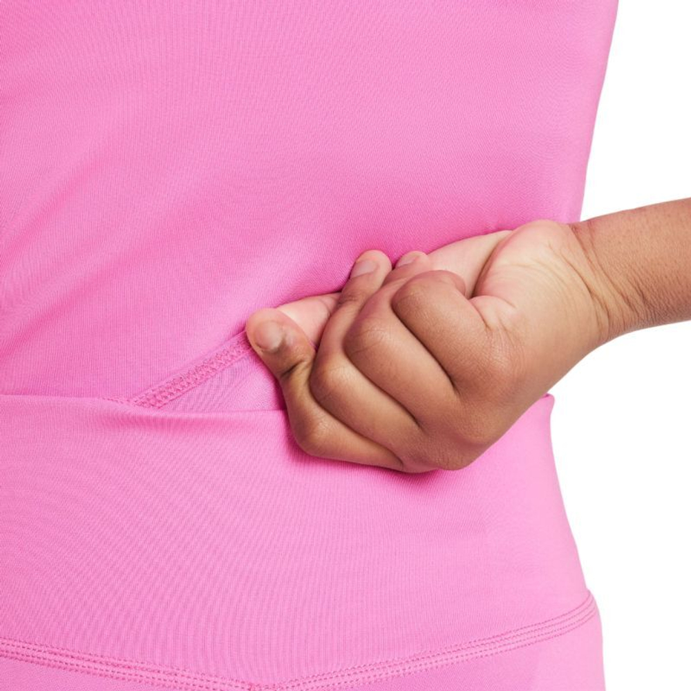 Штаны для девочки теннисные Nike Girls Dri-Fit One Legging - playful pink/white