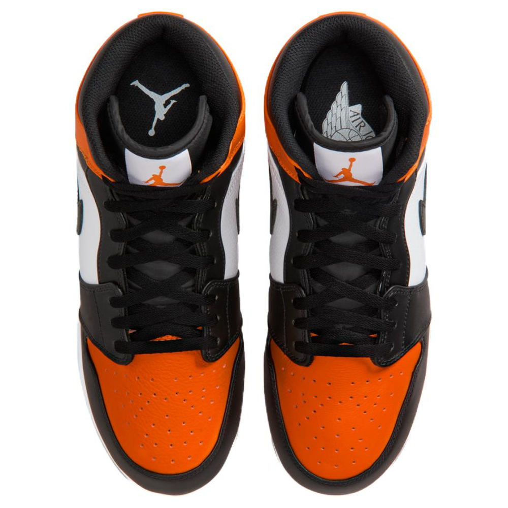 Jordan Air Jordan 1 Breathable Support Function Classification Baseball Shoes Unisex Orange Black White