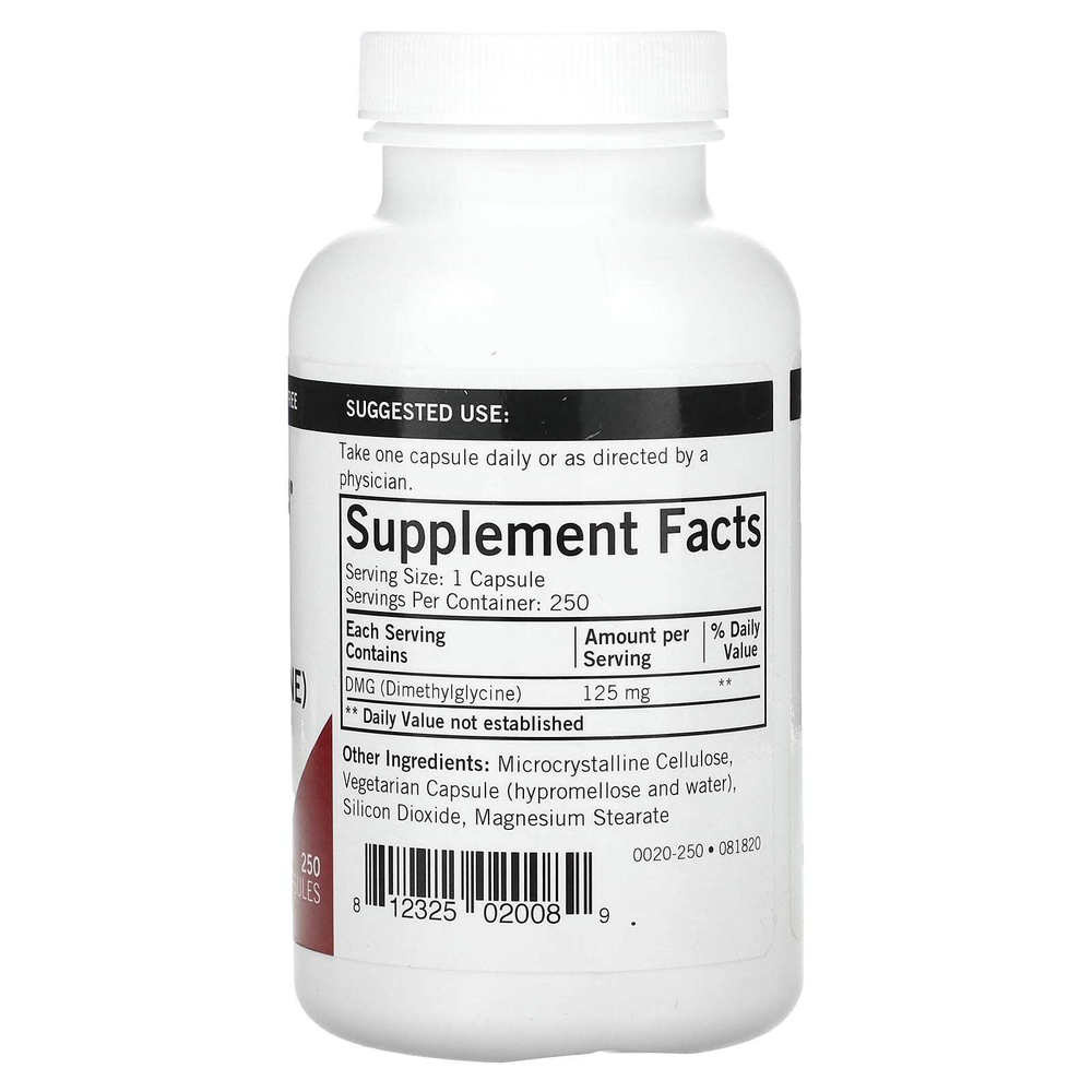 Kirkman Labs, DMG, 125 мг, 250 капсул
