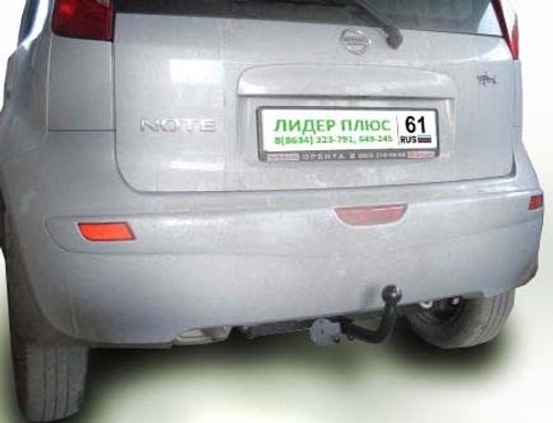 Фаркоп Лидер-Плюс для NISSAN NOTE (E11) (хетчбек) 2005-2014 с электрикой и сертифкатом в комплекте арт.(N101-A)