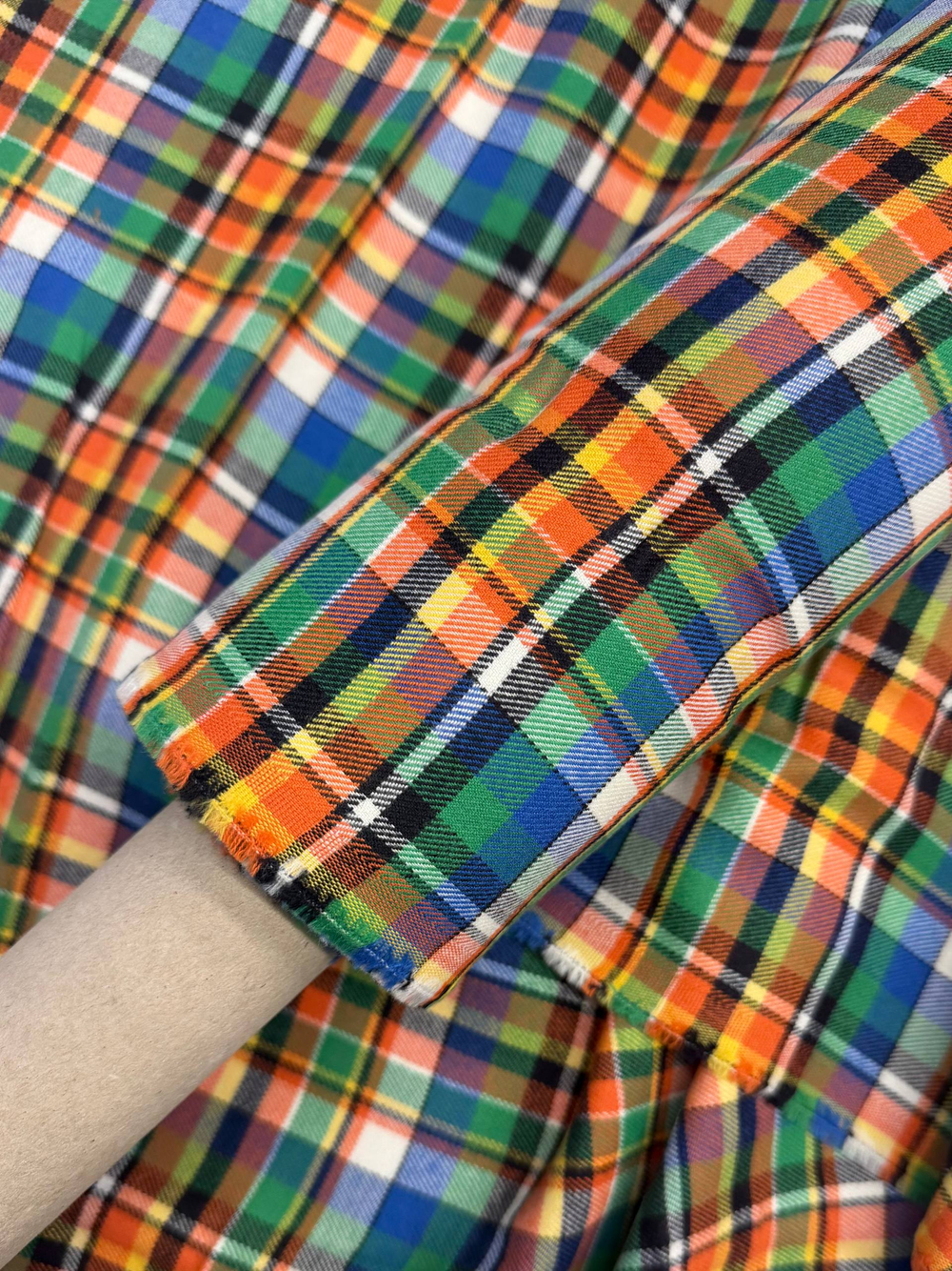 Хлопок фланель Grandi & Rubinelli в разноцветную клетку