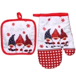 Прихватка в наборе с прихваткой-варежкой «Miracle», гномы, 25,5*17 см, 17*17 см