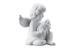 Фигурка 10см Rosenthal Ангел с собакой белая