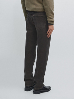 Massimo Dutti Джинсы зауженного кроя, угольный
