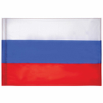 Флаг России 90х135 см без герба прочный с влагозащитной пропиткой полиэфирный шелк STAFF (2 штуки в упаковке)
