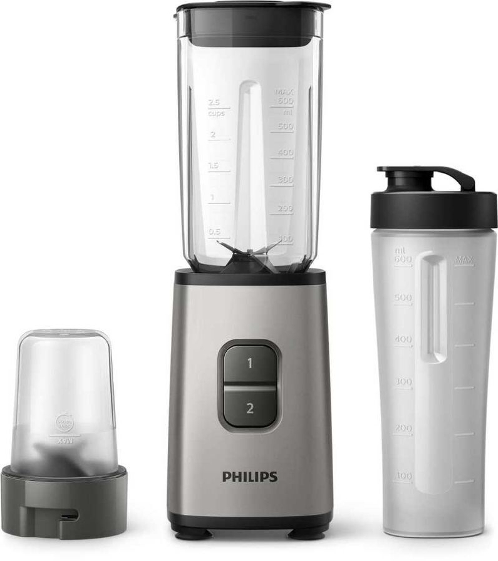 Блендер Philips HR 2604/80 350Вт серебристый/черный