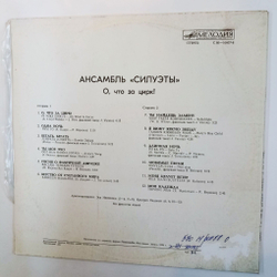 Винтажная виниловая пластинка LP Ансамбль Силуэты О, Что За Цирк (СССР 1982)