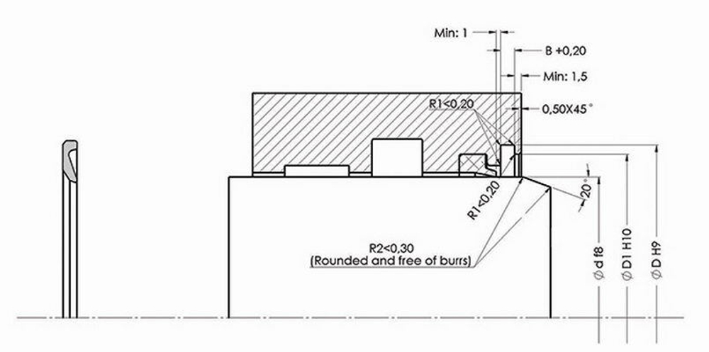A211-180 Грязесъёмник штока для тяжёлых условий эксплуатации 180-200-2,6