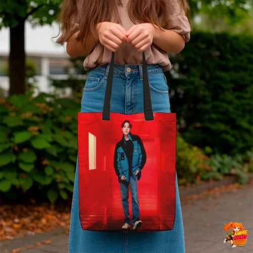 Сумка шоппер с принтом BTS