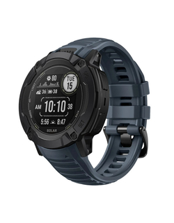 Ремешок 26 мм для Garmin Instinct 2X Solar / Instinct 2X Solar Tactical (Крепление Torch) Синий гранит