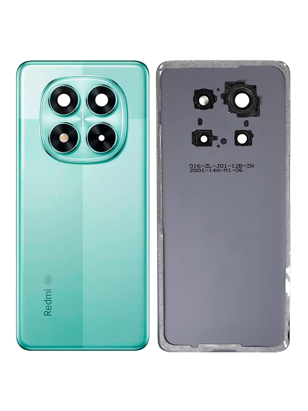 Задняя крышка для Xiaomi Redmi Note 14 Pro 5G Зеленая (Coral green) со стеклом камеры