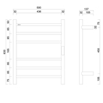 Полотенцесушитель электрический ABBER Standard AH4606G золото матовое