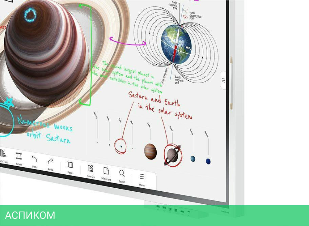 Информационная панель Samsung WM65B Flip Chart Pro белый (LH65WMBWBGCXCI)
