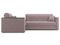 Диван угловой с Баром Неаполь 1,4 - Velutto 22 коричневый/ коричневая накладка