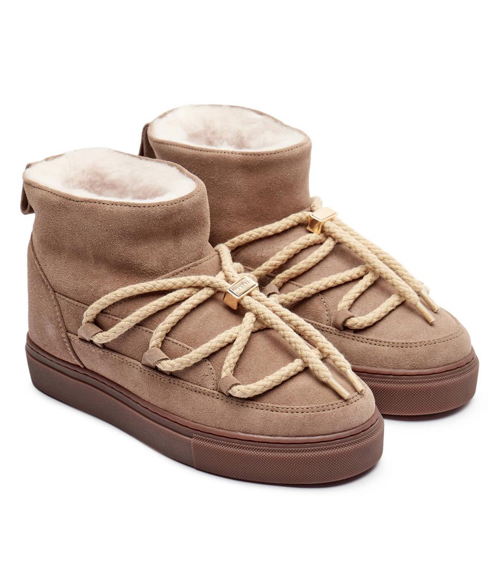 Кожаные śniegowce classic low INUIKII - бежевый(75202-004)