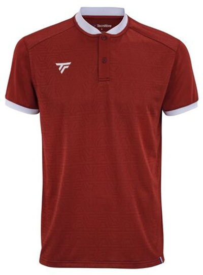 Мужское теннисное поло Tecnifibre Team Mesh Polo - cardinal
