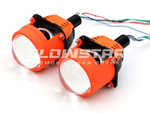 Билед модули M01 PRO, 2.5 дюйма, 12v, 5500К, с подсветкой красного цвета Devil Eyes (комплект, 2шт)