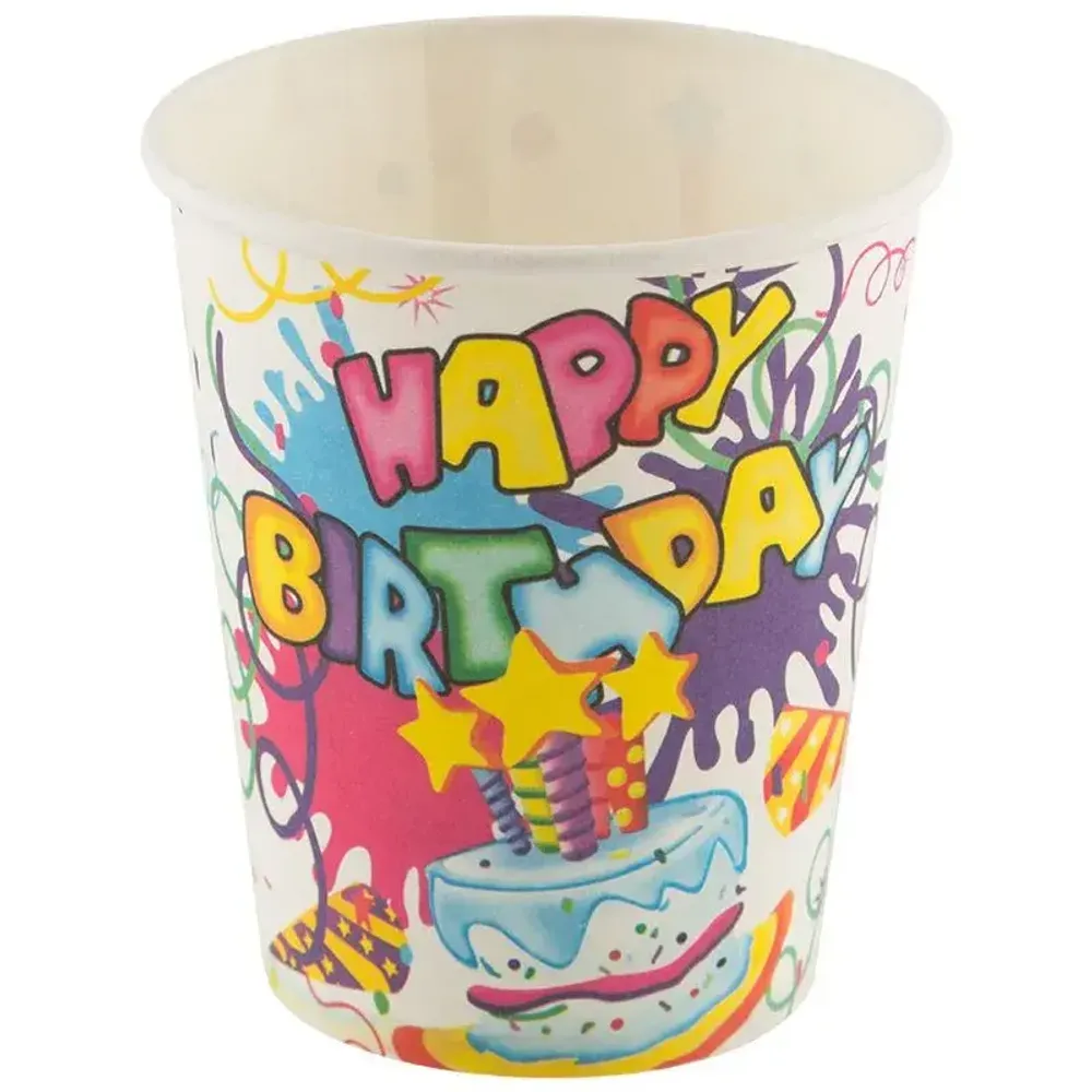 Набор бумажных стаканов Happy Birthday Волшебная страна 6 шт
