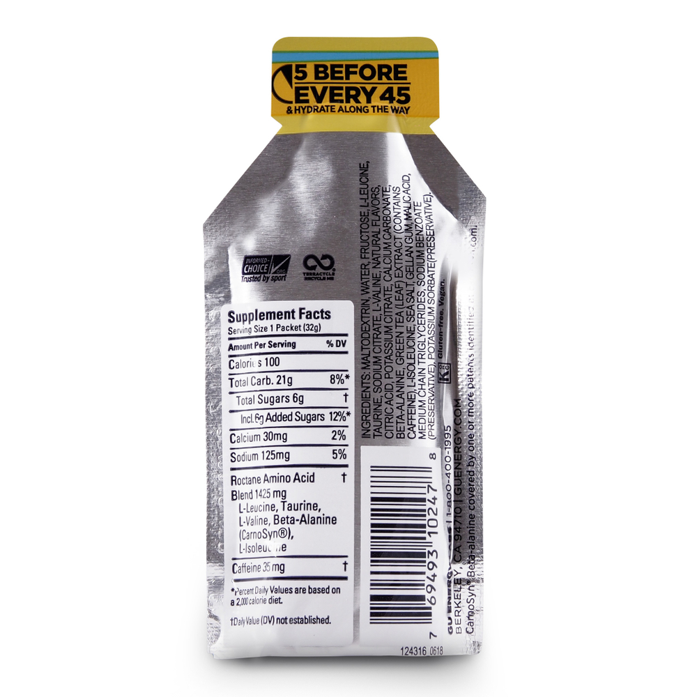 Гель энергетический GU ROCTANE ENERGY GEL (тутти-фрутти), 32г 4шт