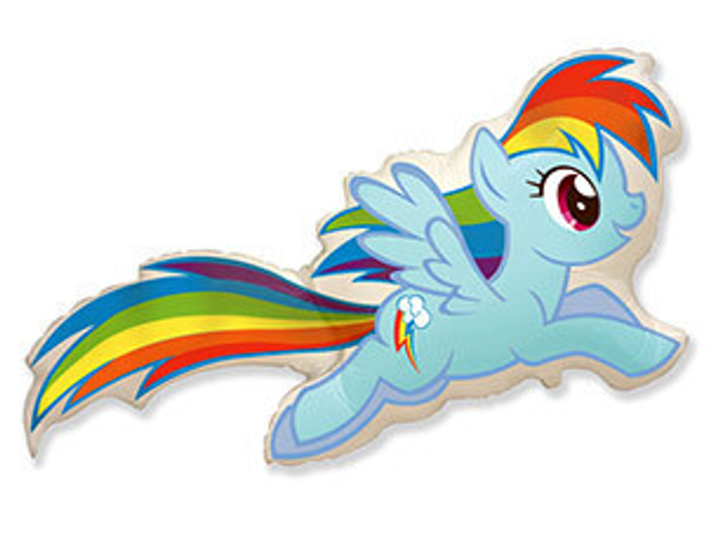 F Фигура, Милая пони, Радуга Дэш, 32"/81 см, 1 шт.