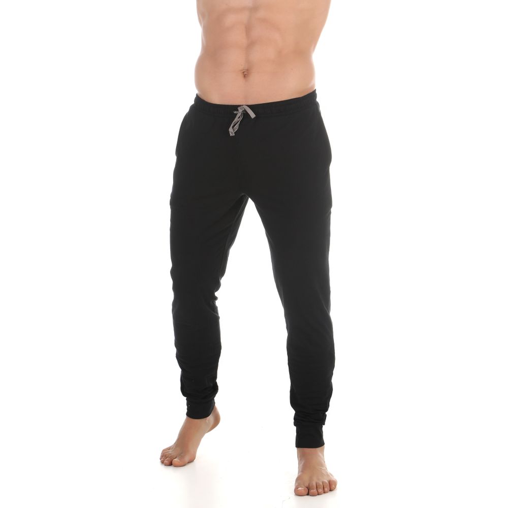 Мужской домашний костюм черный: толстовка на молнии и штаны Emporio Armani 111795_CC570 00020