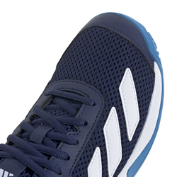Детские теннисные кроссовки Adidas Courtflash K - dark blue/cloud white/bright blue