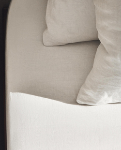 Zara Home - Простыня из постиранного льна, высота 30 см (160 г / м2), белый, 160х200х30 см