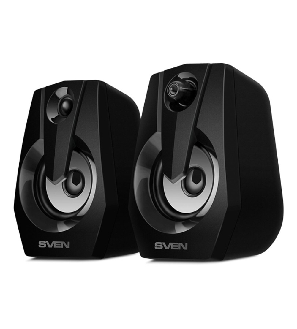 Колонки Sven 370,  2.0,  черный [sv-020552]